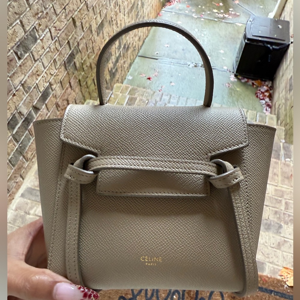 Celine Pico Crossbody Bag in Taupe